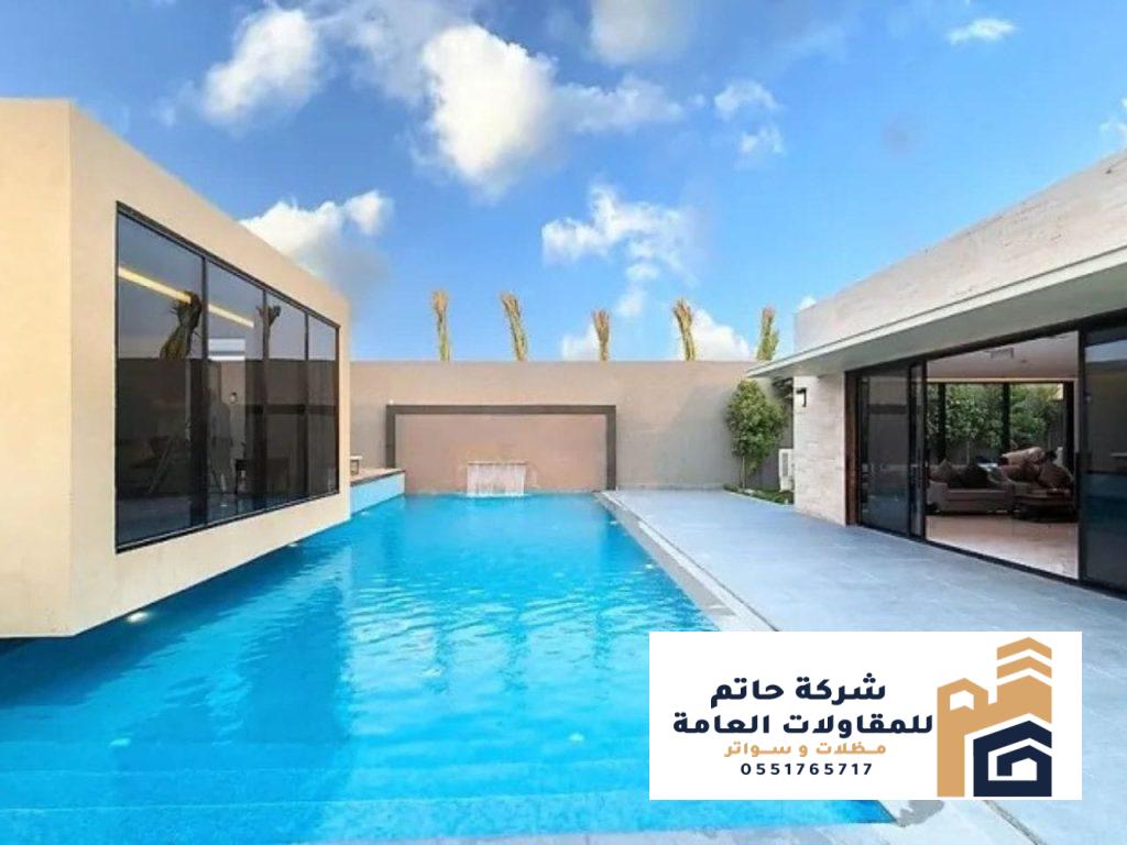 مقاول إنشاء استراحات حديثة التصميم